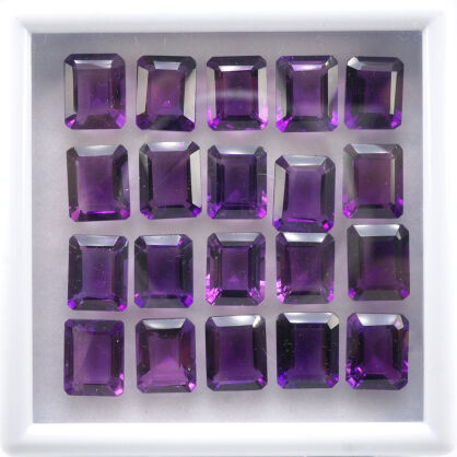 Ametyst, Ośmiokąt, 10x8 mm