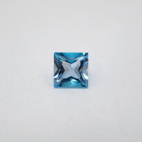 Topaz, Swiss Blue, Kwadrat, 7x7 mm