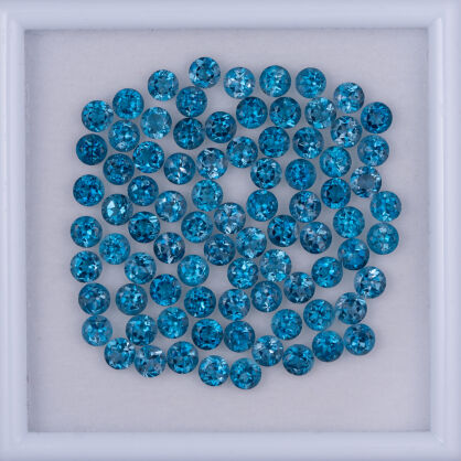 Topaz - London Blue, Okrągły, 4 mm