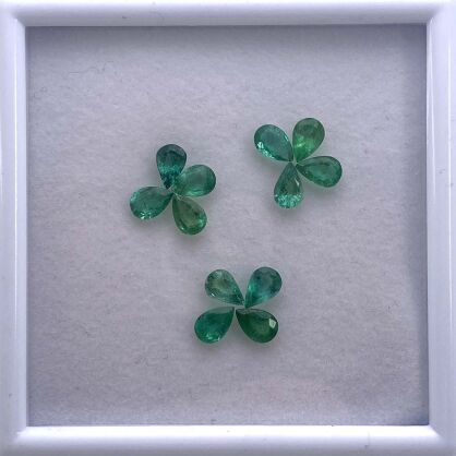 Szmaragd, Gruszka, 6x4 mm