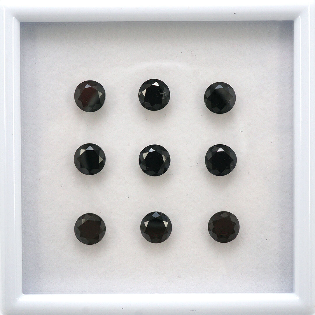 Spinel Czarny, Okrągły, 6 mm