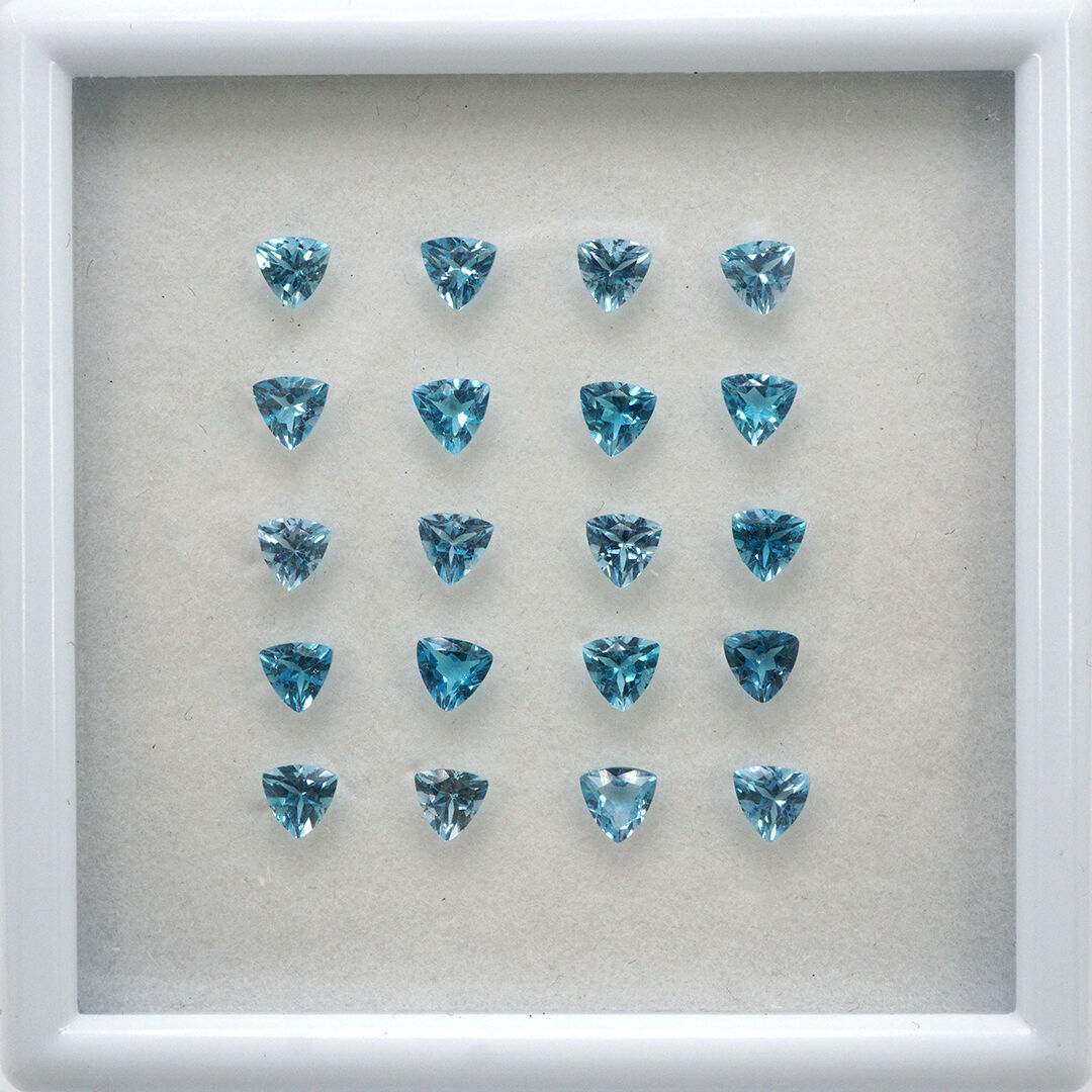 Topaz - Swiss Blue, Trójkąt, 4x4 mm