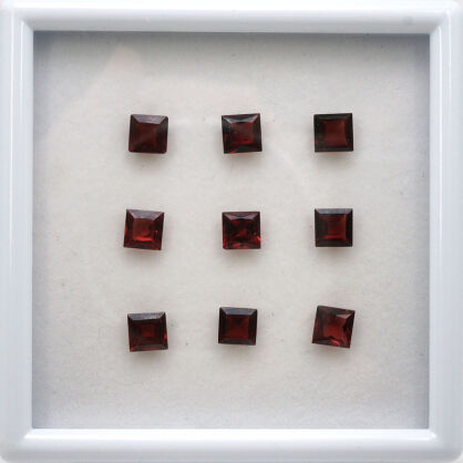 Granat, Kwadrat, 5x5 mm