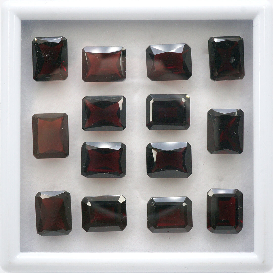 Granat, Ośmiokąt, 10x8 mm