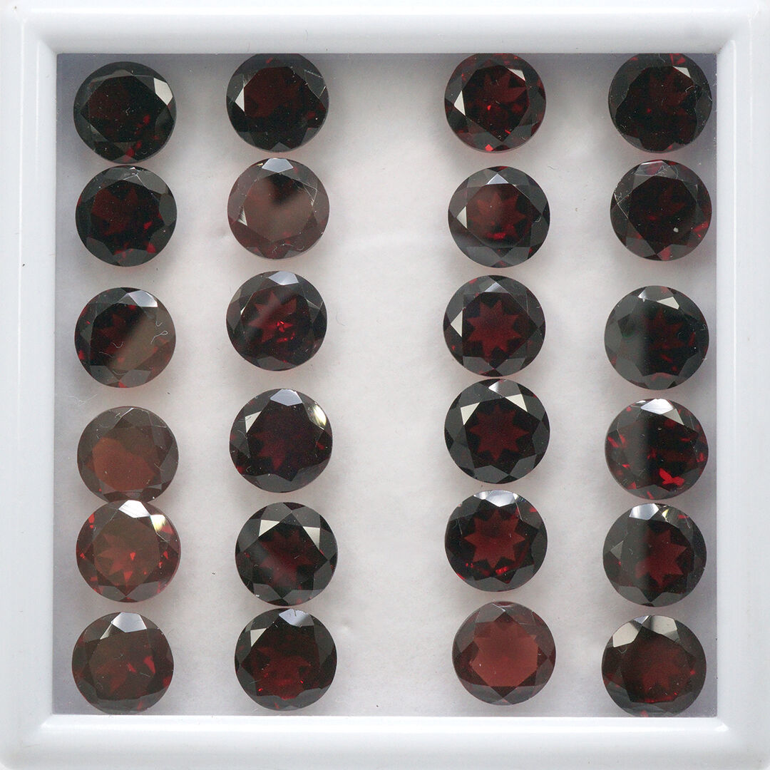 Granat, Okrągły, 8 mm